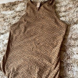 FENDI x SKIMS high neck bodysuit in color California. Never worn, original box.